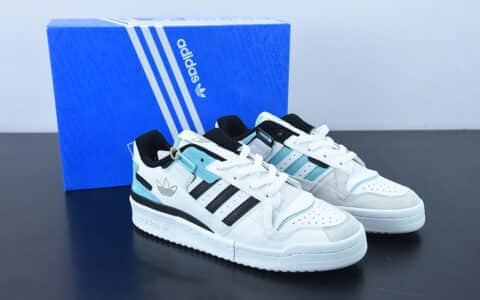 阿迪达斯Adidas Forum 84 Low 阿迪三叶草白黑蓝复古休闲板鞋纯原版本 货号：GZ5390