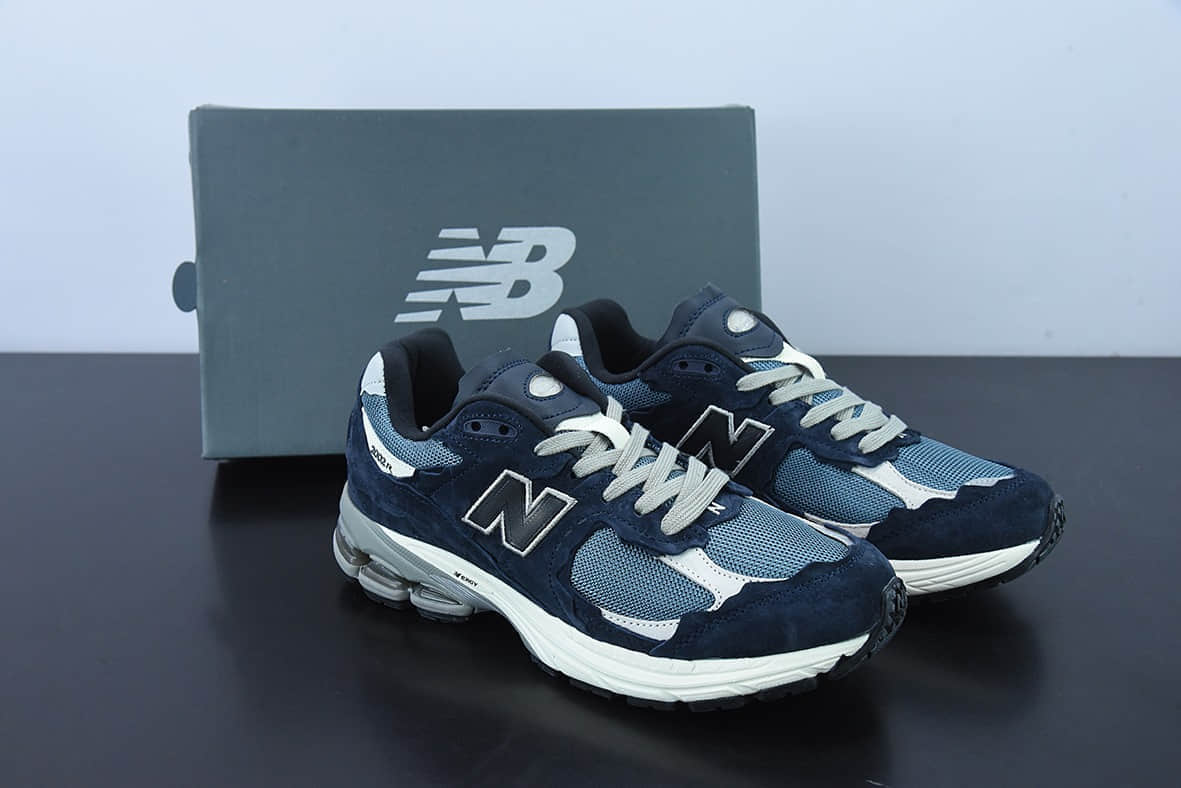 新百伦New Balance 2002RProtection Pack系列藏青海军蓝淡蓝白复古老爹风休闲运动慢跑鞋纯原版本 货号：M2002RDF