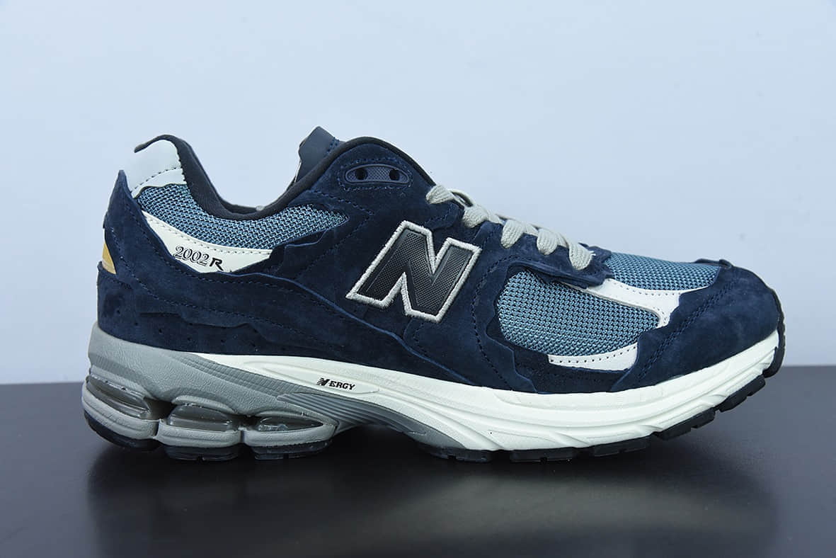 新百伦New Balance 2002RProtection Pack系列藏青海军蓝淡蓝白复古老爹风休闲运动慢跑鞋纯原版本 货号：M2002RDF