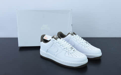 耐克Nike Air Force 1 Low 白褐色空军一号低帮休闲板鞋纯原版本 货号：DO5220-162