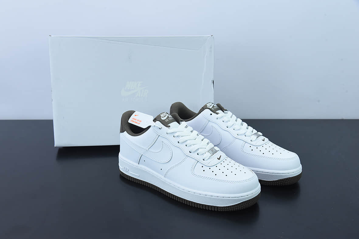 耐克Nike Air Force 1 Low 白褐色空军一号低帮休闲板鞋纯原版本 货号：DO5220-162