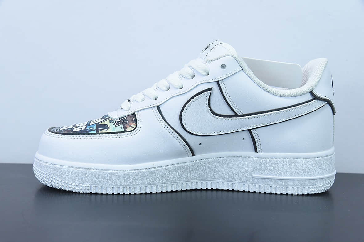 耐克Nike Air Force 1 07 LV8Game ConsoleLoading...’创意定制游戏机主题 侠盗飞车 配色，空军一号经典百搭休闲运动板鞋纯原版本 货号：CW2288-302