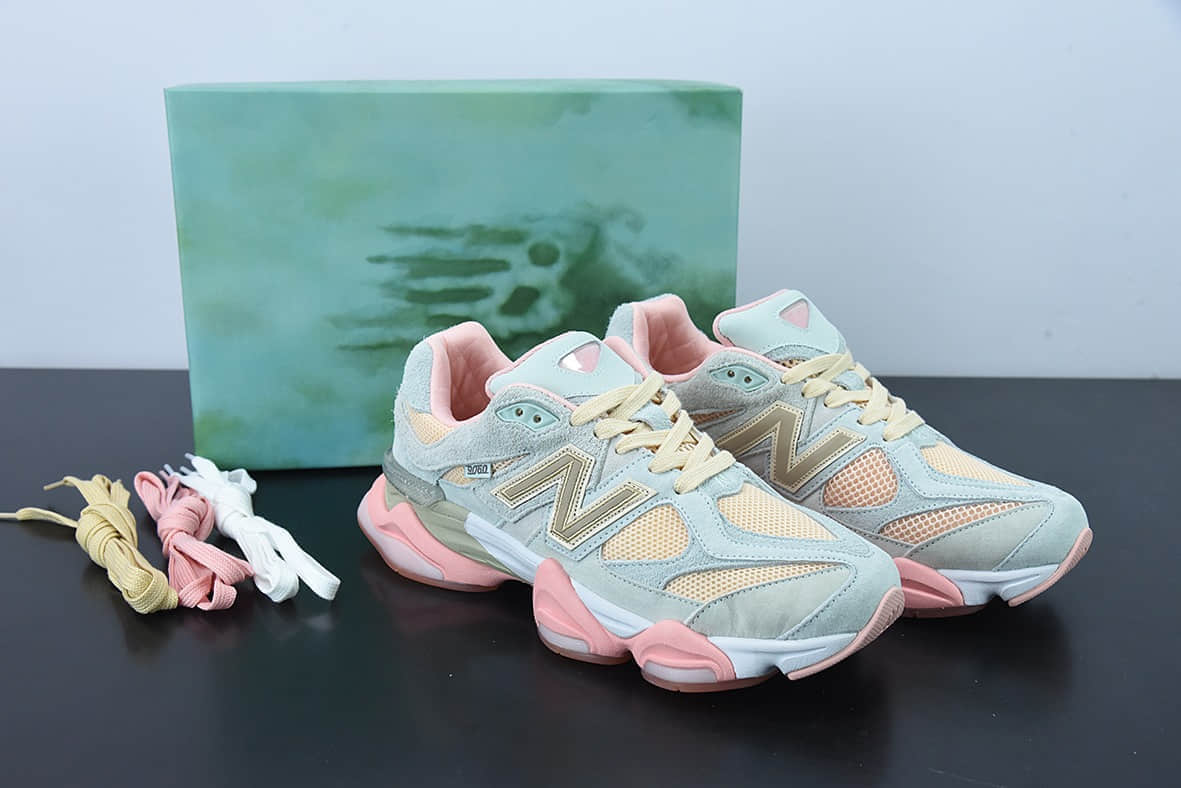 新百伦New Balance Joe Freshgoods x New Balance NB9060 联名款灰蓝粉色复古休闲运动慢跑鞋纯原版本 货号：U9060JG1