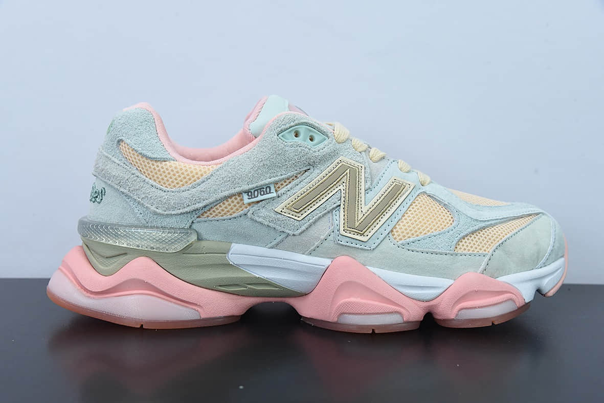 新百伦New Balance Joe Freshgoods x New Balance NB9060 联名款灰蓝粉色复古休闲运动慢跑鞋纯原版本 货号：U9060JG1