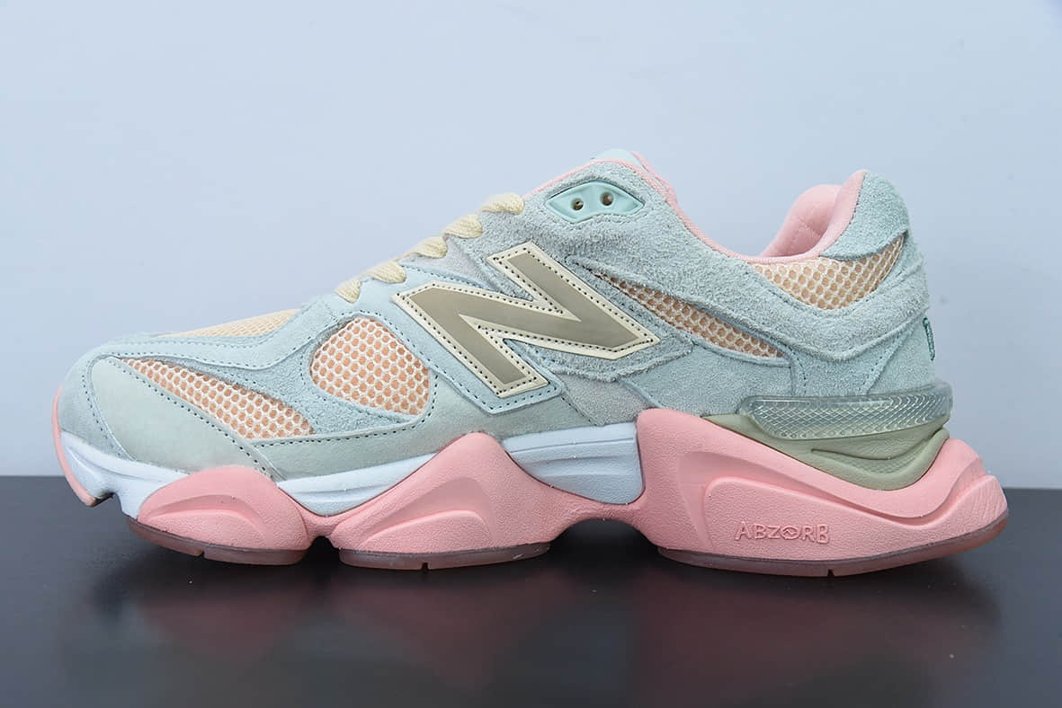 新百伦New Balance Joe Freshgoods x New Balance NB9060 联名款灰蓝粉色复古休闲运动慢跑鞋纯原版本 货号：U9060JG1