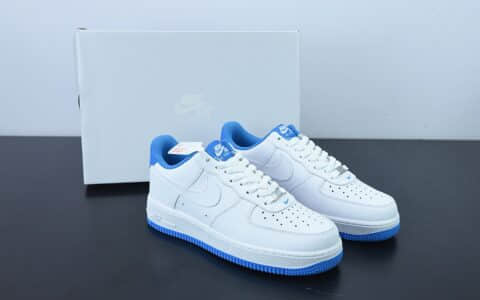 耐克Nike Air Force 1’07 LV8 WhiteUNC白北卡蓝空军一号经典低帮休闲板鞋纯原版本 货号：DR9867-101