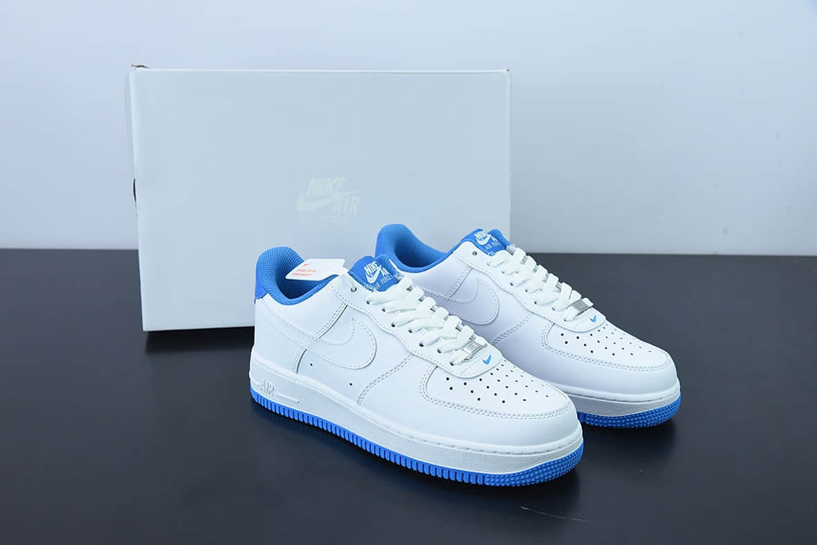 耐克Nike Air Force 1’07 LV8 WhiteUNC白北卡蓝空军一号经典低帮休闲板鞋纯原版本 货号：DR9867-101