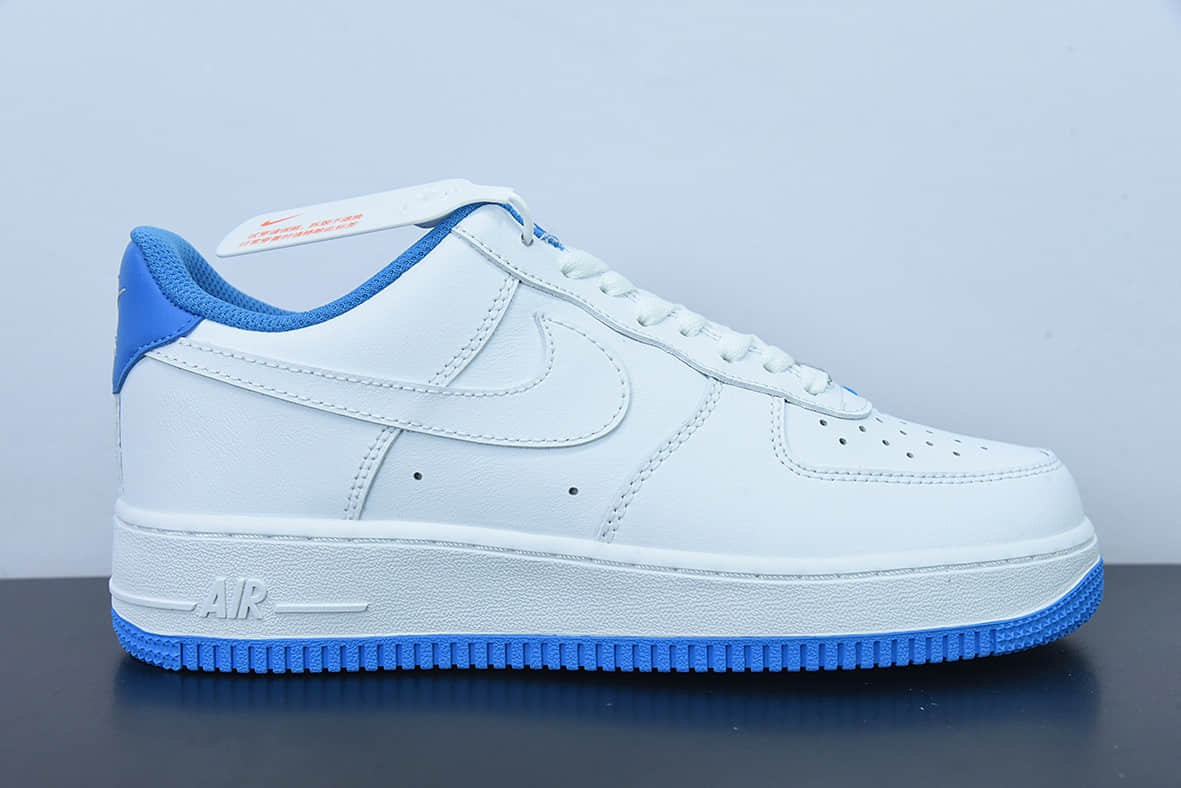 耐克Nike Air Force 1’07 LV8 WhiteUNC白北卡蓝空军一号经典低帮休闲板鞋纯原版本 货号：DR9867-101