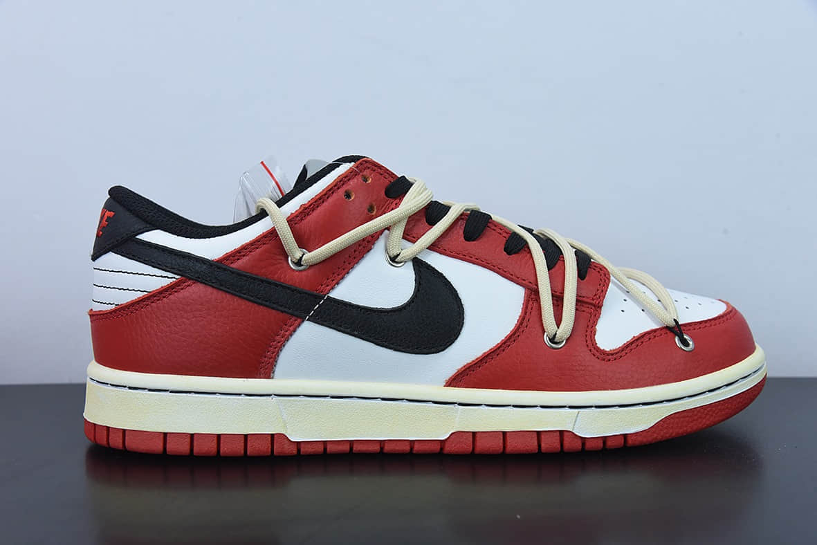 耐克Nike NBA x Nk Dunk Low EMB 75th Anniversary NBA联名白红芝加哥SB扣碎篮板低帮板鞋纯原版本 货号：DD3363-100