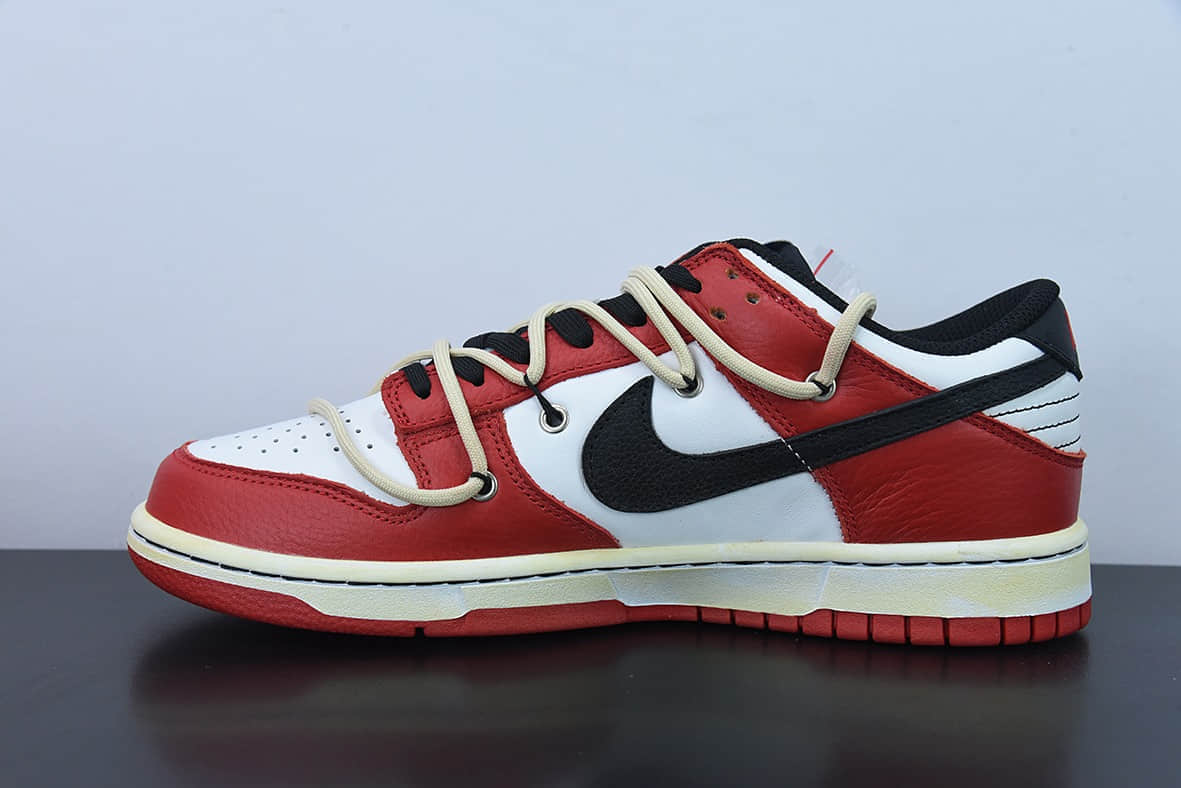 耐克Nike NBA x Nk Dunk Low EMB 75th Anniversary NBA联名白红芝加哥SB扣碎篮板低帮板鞋纯原版本 货号：DD3363-100