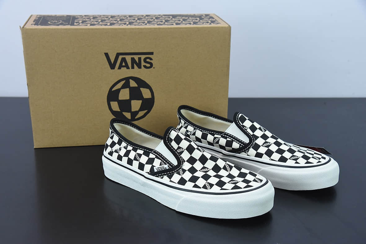 万斯Vans Silp on VR3 SF 万斯环保系列3.0黑白棋盘格低帮休闲板鞋纯原版本 货号：VN0A4BX81KP