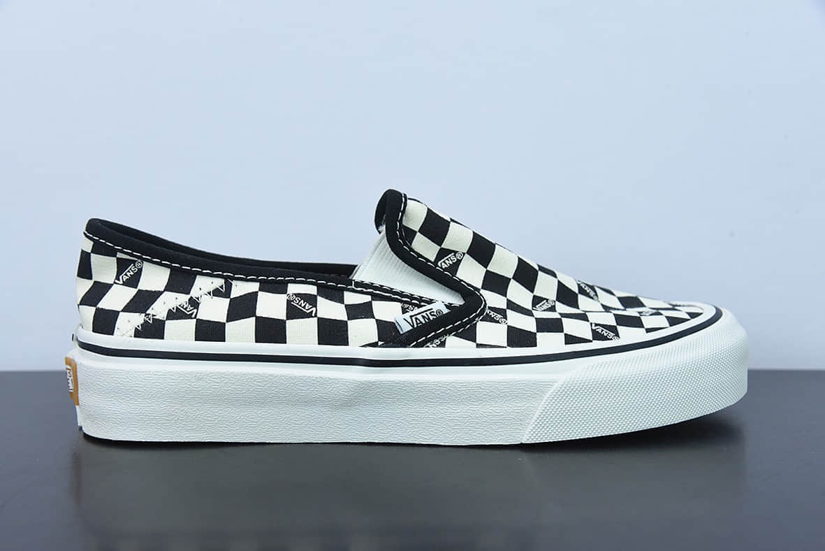 万斯Vans Silp on VR3 SF 万斯环保系列3.0黑白棋盘格低帮休闲板鞋纯原版本 货号：VN0A4BX81KP