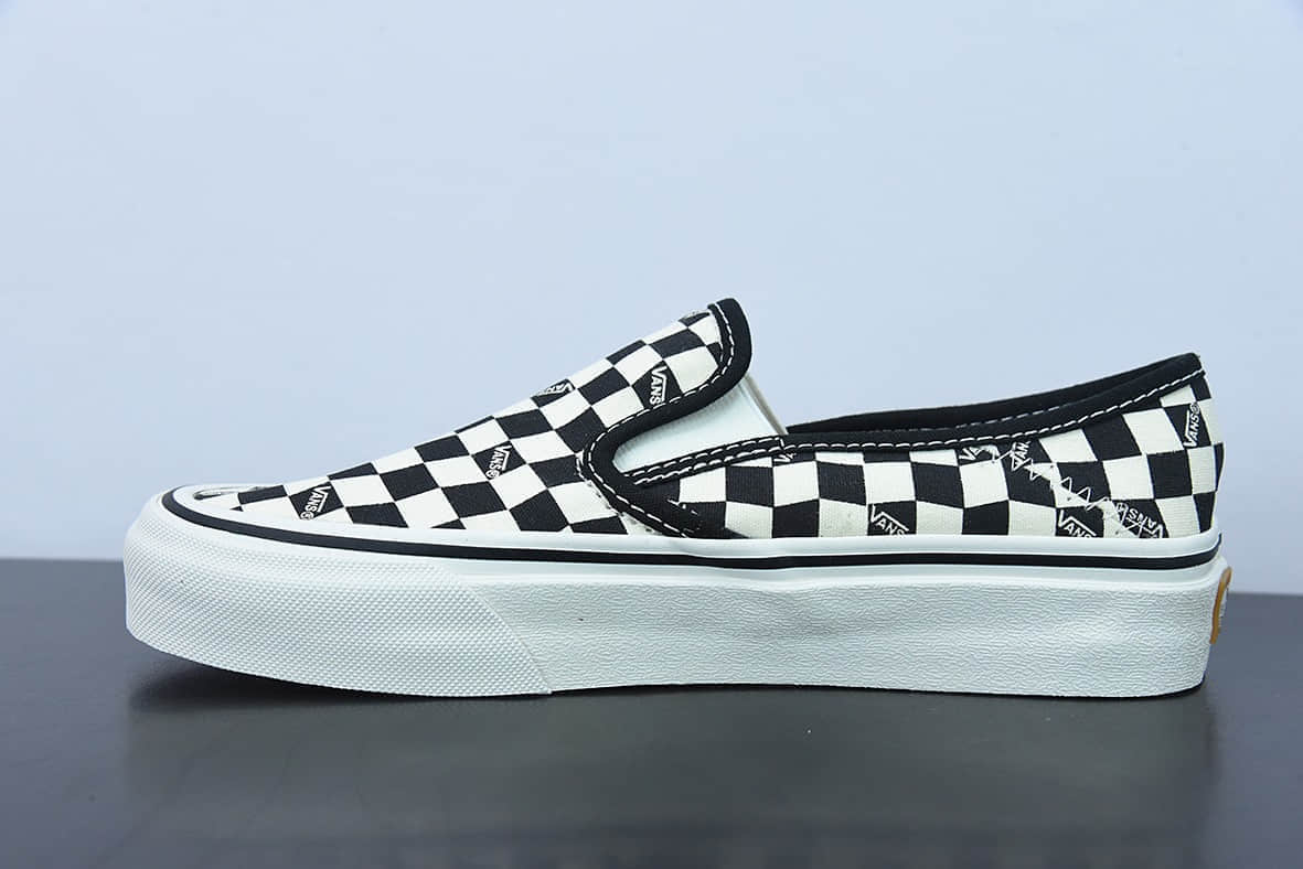 万斯Vans Silp on VR3 SF 万斯环保系列3.0黑白棋盘格低帮休闲板鞋纯原版本 货号：VN0A4BX81KP