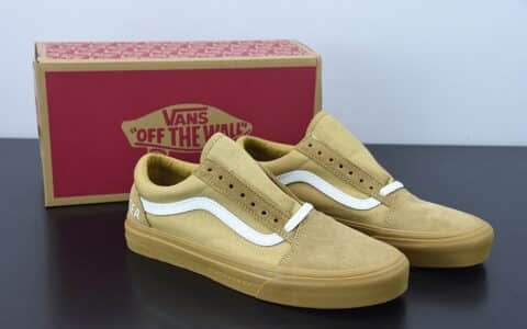 万斯Vans Wind And Sea x Vans Japan 联名款卡其色低帮休闲板鞋纯原版本 货号：VANSANDSEA2