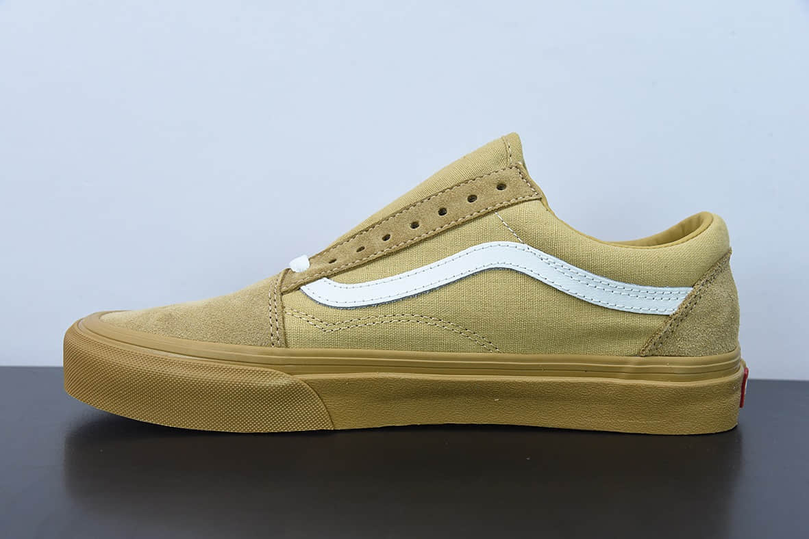 万斯Vans Wind And Sea x Vans Japan 联名款卡其色低帮休闲板鞋纯原版本 货号：VANSANDSEA2