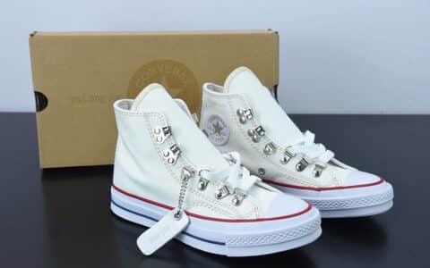 匡威Converse Pglang For x Converse 70s 联名款纯白高帮休闲板鞋纯原版本 货号： A00691C