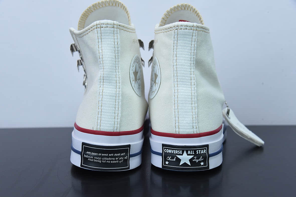 匡威Converse Pglang For x Converse 70s 联名款纯白高帮休闲板鞋纯原版本 货号： A00691C