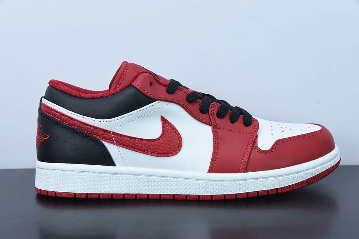 乔丹AIR JORDAN 1 Low AJ1 红白黑复古低帮篮球鞋纯原版本 货号：553558-163