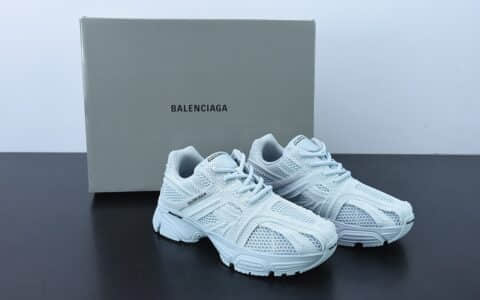 巴黎世家Balenciaga 巴黎世家网面灰色运动鞋纯原版本 货号：679339W2E924901