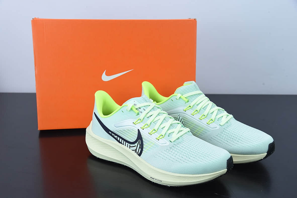 耐克Nike Zoom Pegasus 39 超级飞马涡轮增压马拉松登月39代黑绿休闲运动慢跑鞋纯原版本 货号：DH4071-301