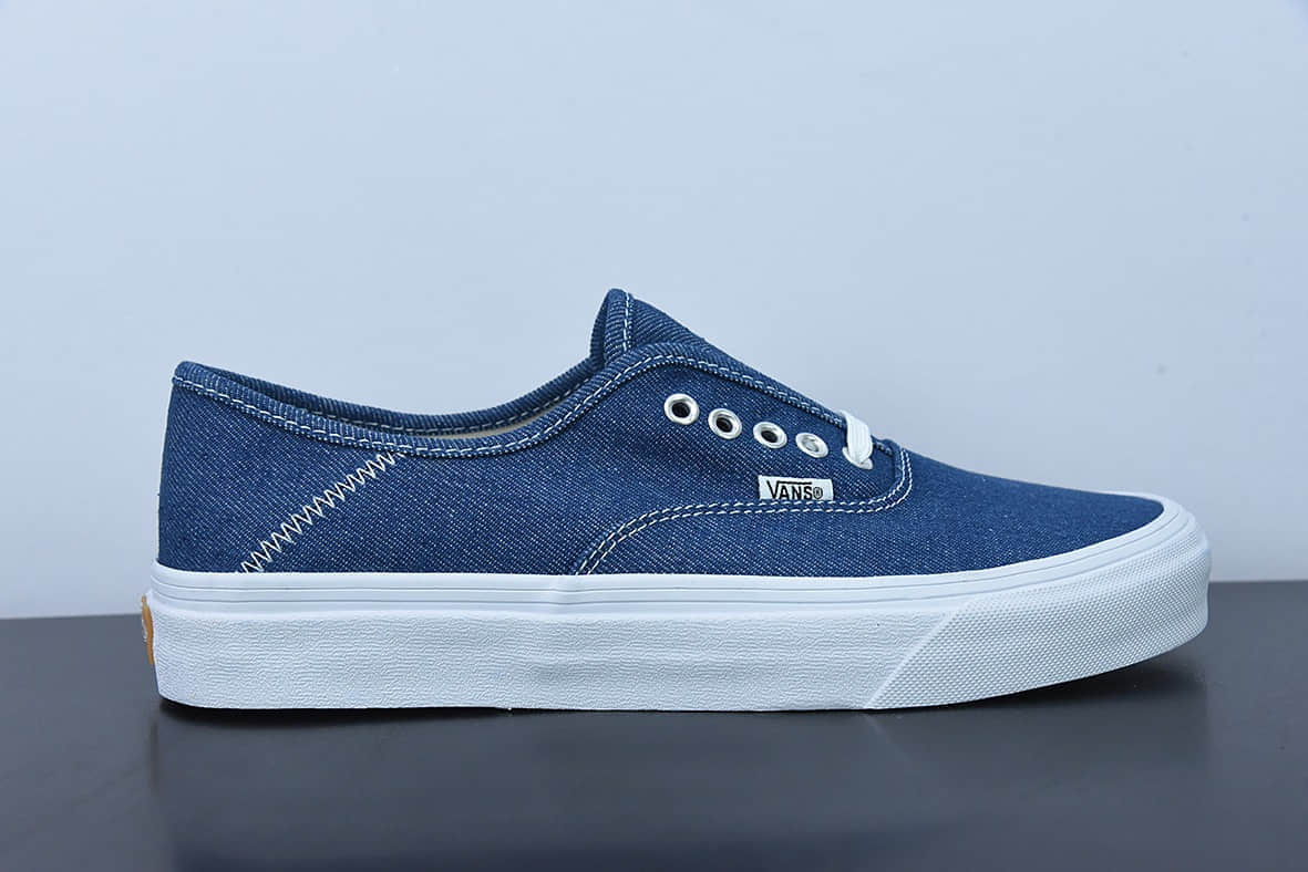 万斯Vans Authentic 牛仔蓝休闲低帮帆布鞋纯原版本 货号：VN0A3MU642E