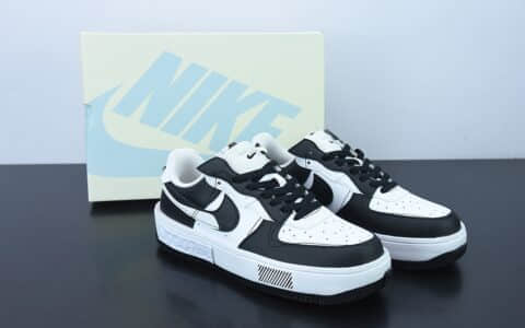 耐克Nike Wmns Air Force 1 FontankaBlackWhiteGrey皮革黑白深灰空军一号丰塔卡系列低帮休闲板鞋纯原版本 货号：CW6688-611