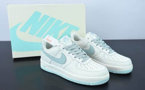 耐克Nike Air Force 1'07 Low 天蓝色空军一号满天星低帮休闲板鞋纯原版本 货号：TU6536-156