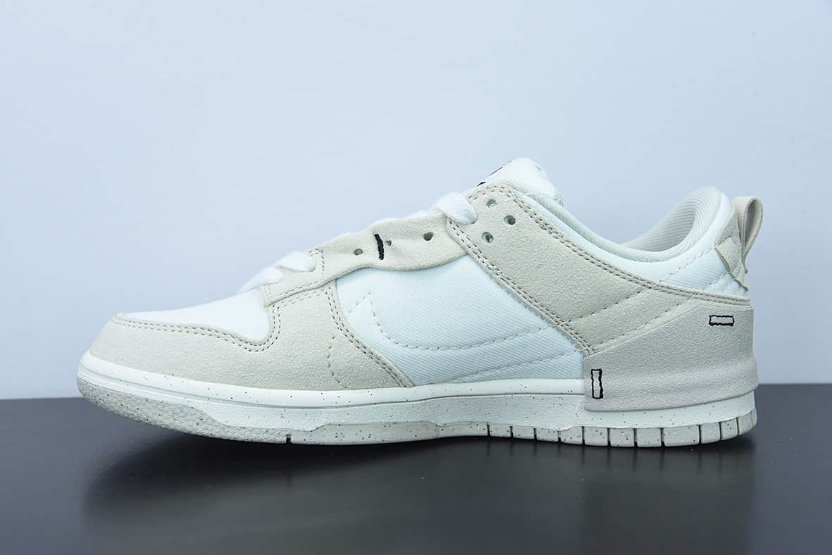 耐克Nike Wmns Dunk Low Disrupt 2Pale Ivory轻量扣篮破坏二代系列解构骨白黑双钩低帮休闲板鞋纯原版本 货号：DH4402-101