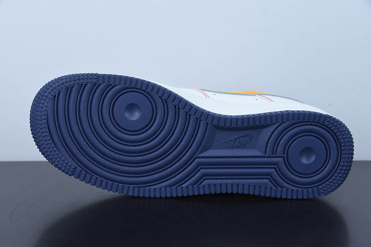 耐克Nike Air Force 1'07 Low“皮革白橙勾空军一号低帮休闲板鞋纯原版本 货号：AF1234-010