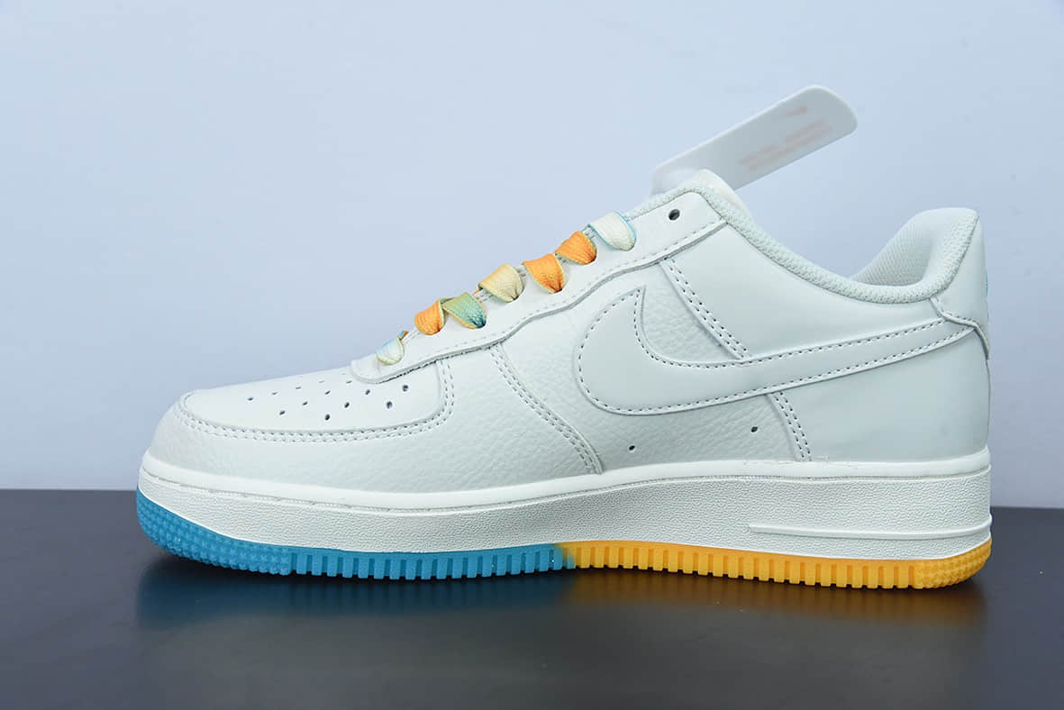 耐克Nike Air Force 1 Low '07 “米黄蓝”圣安东尼奥城市限定空军一号低帮休闲板鞋纯原版本 货号：SA5696-123