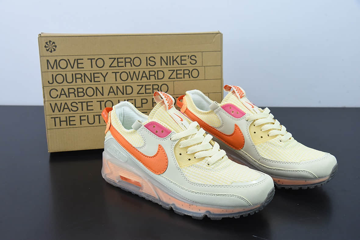 耐克Nike Air Max 90 Terrascape Sail 全新热门款MAX90米橙色气垫跑鞋纯原版本 货号：DH2973-200