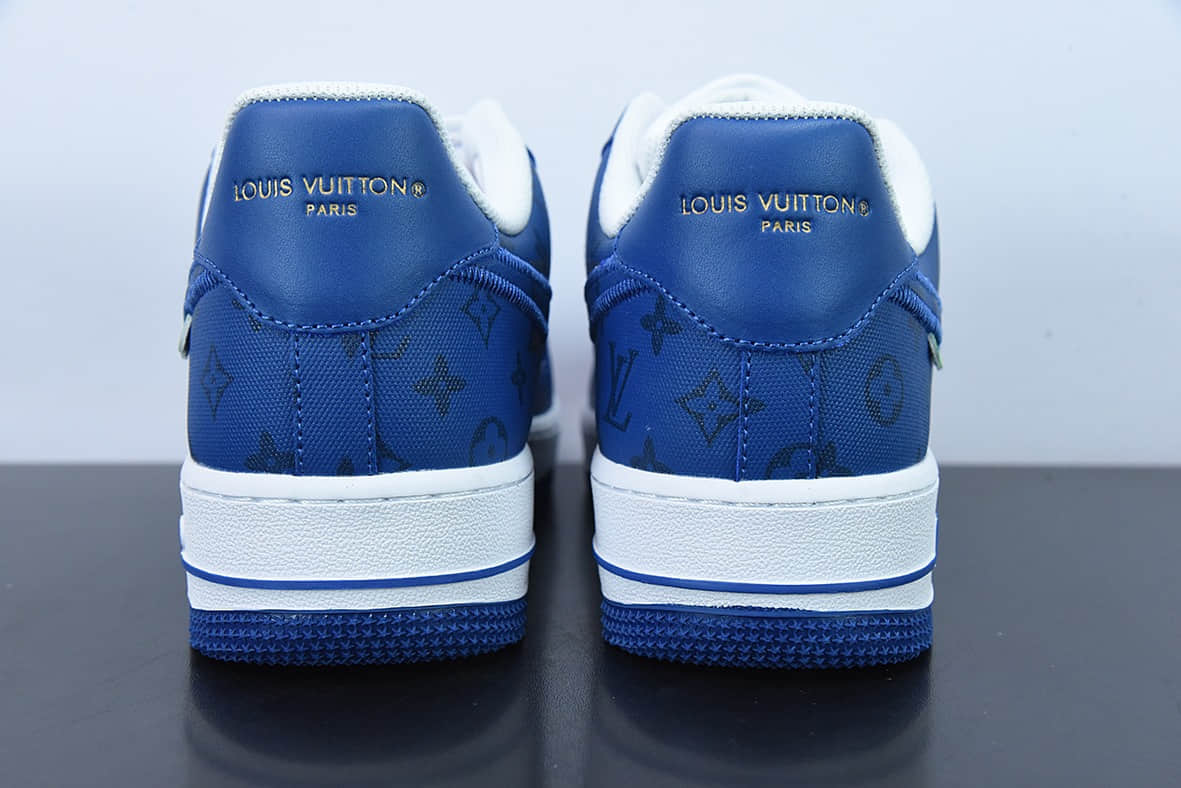 耐克Nike x LV Air Force 1'07 Low LV联名款白蓝印花空军一号低帮经典百搭休闲运动板鞋纯原版本 货号：MS0232