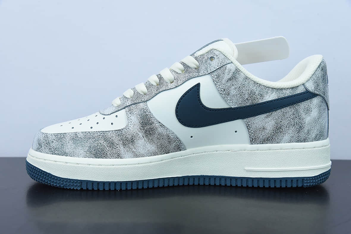 耐克Nike Air Force 1 Low ’07 深蓝岩石配色空军一号低帮休闲板鞋纯原版本 货号：BX5815-535