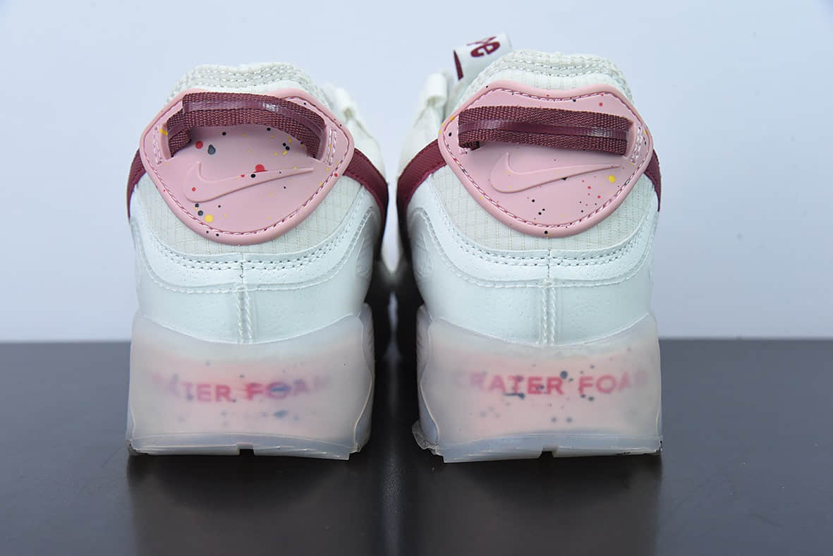 耐克Nike Air Max 90 Terrascape Sail 全新热门款MAX90白红粉气垫跑鞋纯原版本 货号：DC9450-100