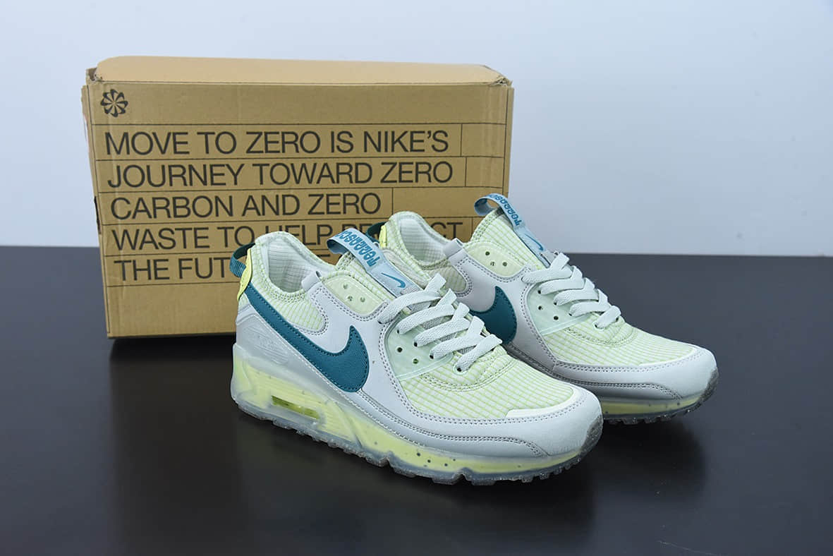 耐克Nike Air Max 90 Terrascape Sail 全新热门款MAX90灰白绿气垫跑鞋纯原版本 货号：DH2973-002