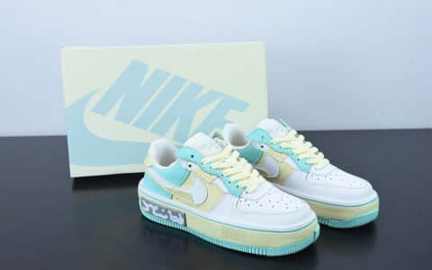 耐克Nike Air Force 1 Fontanka冰柠檬空军丰塔卡系列低帮休闲板鞋纯原版本 货号：CW6688-610