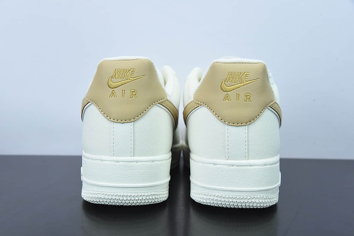 耐克Nike Air Force 1 '07 米棕布面3m炫彩反光空军一号低帮休闲板鞋纯原版本 货号：MN5696-509