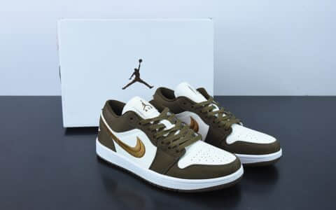 乔丹Air Jordan 1 Low Mocha Toe AJ1乔1摩卡刺绣低帮文化休闲运动板鞋纯原版本 货号：DV0426-301