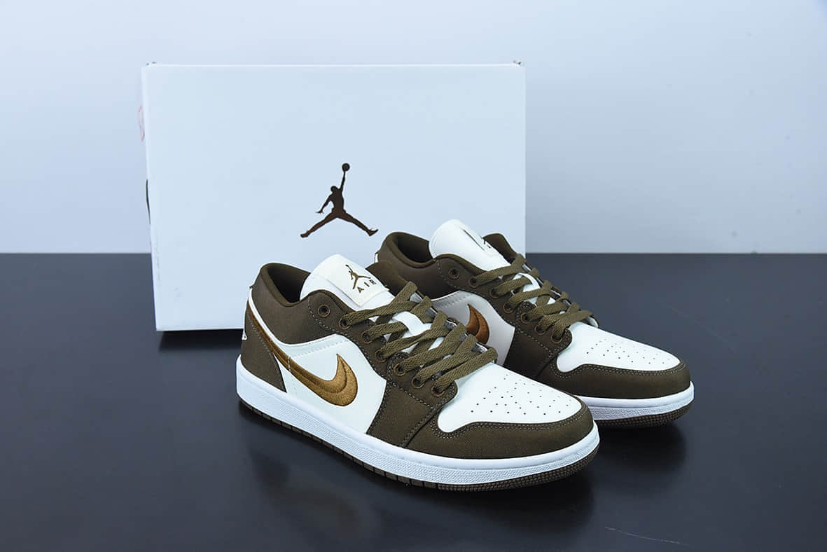 乔丹Air Jordan 1 Low Mocha Toe AJ1乔1摩卡刺绣低帮文化休闲运动板鞋纯原版本 货号：DV0426-301