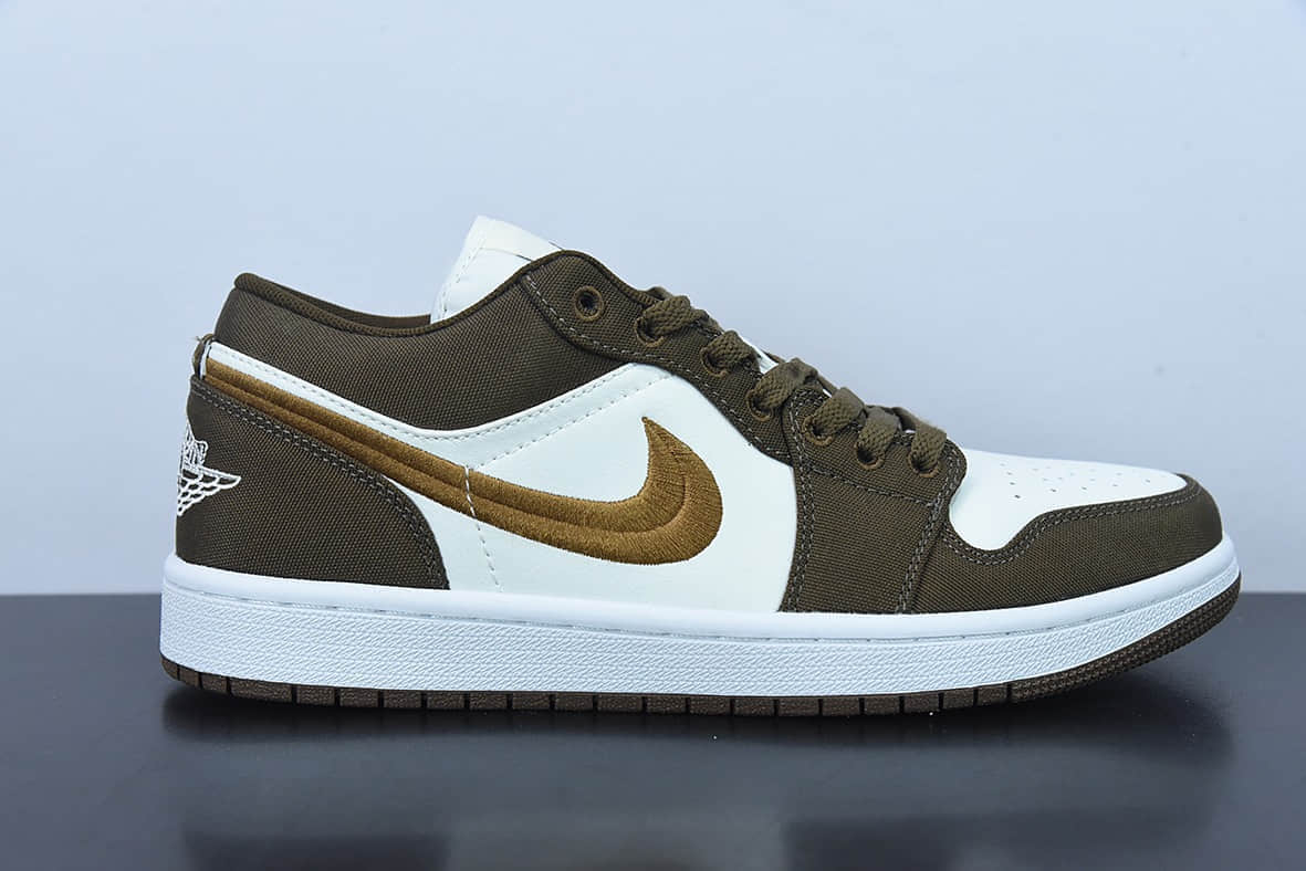 乔丹Air Jordan 1 Low Mocha Toe AJ1乔1摩卡刺绣低帮文化休闲运动板鞋纯原版本 货号：DV0426-301