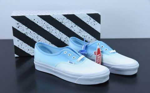 万斯Vans Era Authentic LX 帆布白蓝渐变安纳海姆系列低帮系带复古帆布休闲运动板鞋纯原版本 货号：VN0A4BV9B4R