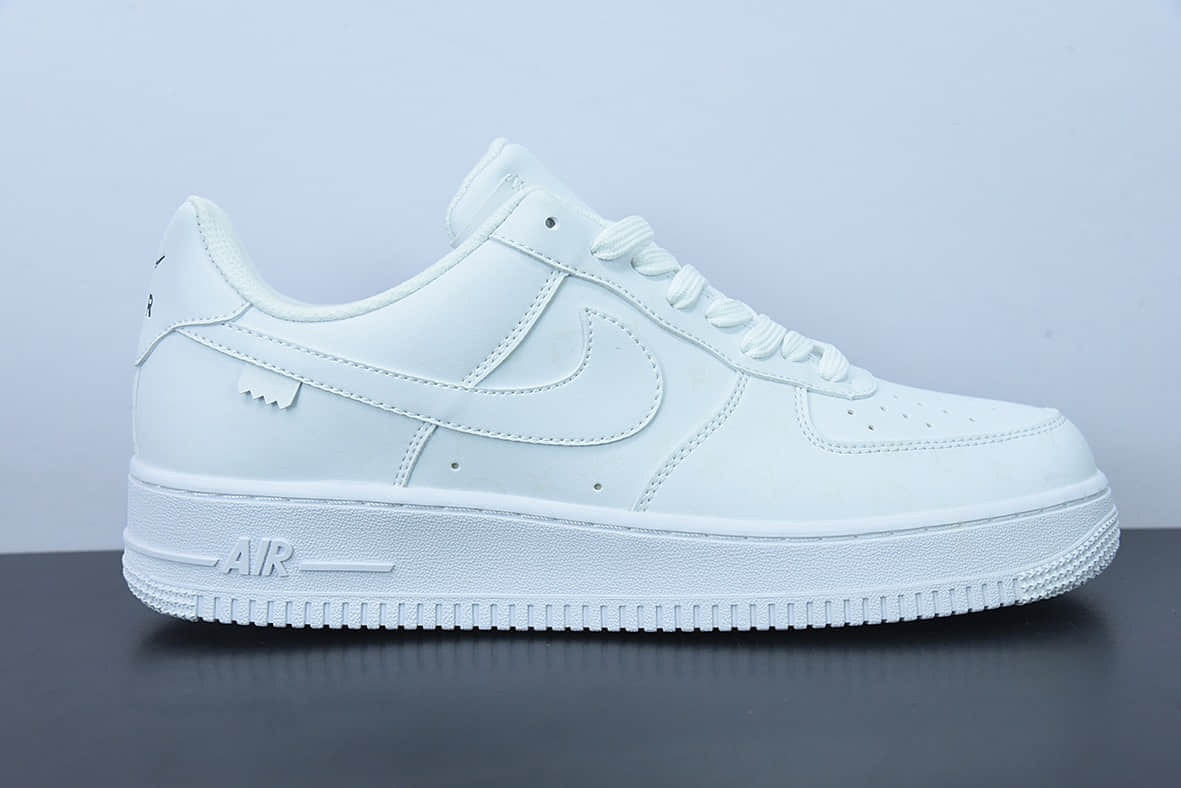 耐克Nike Louis Vuitton x Nike Air Force 1'07 LV8 LowWhitePurple UVLV联名款纯白印花空军一号低帮休闲板鞋纯原版本 货号：LD4631-203