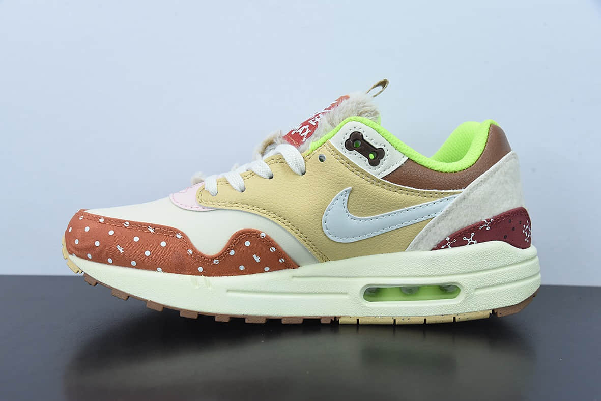 耐克Nike Air Max 1 PRM Best Friend 田园犬主题复古休闲跑步鞋纯原版本 货号：DR2553-111