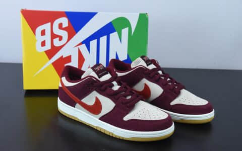 耐克Nike Dunk Low 白紫红灯芯绒酒红灰复古休闲男子低帮休闲板鞋纯原版本 货号：DX4589-600