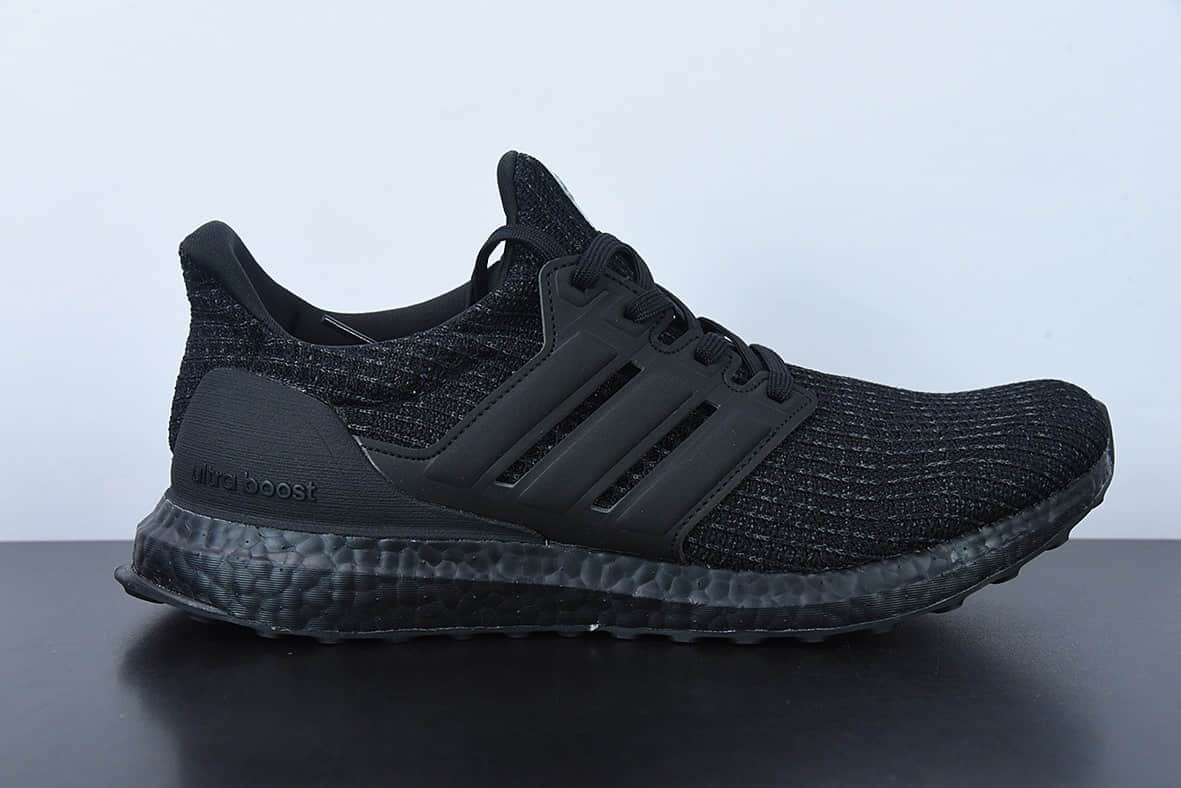 阿迪达斯Adidas Ultra Boost UB4.0黑色爆米花休闲跑鞋纯原版本 货号：FY9121