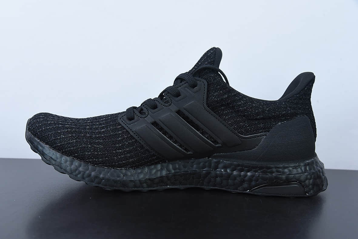 阿迪达斯Adidas Ultra Boost UB4.0黑色爆米花休闲跑鞋纯原版本 货号：FY9121