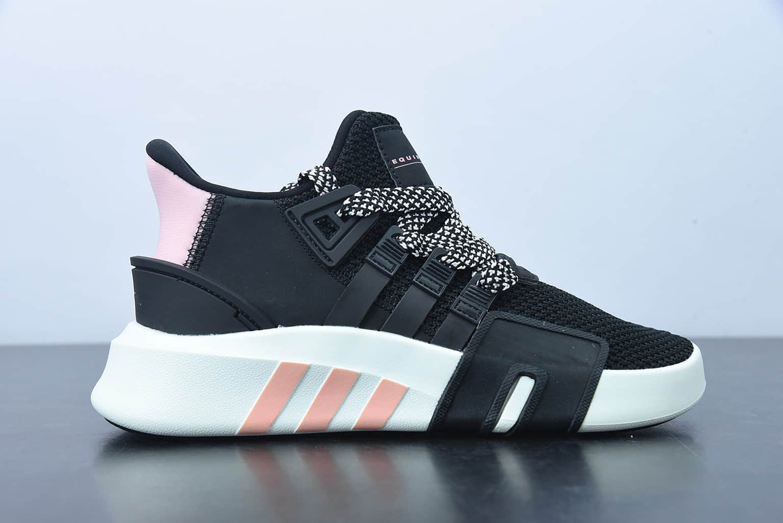 阿迪达斯Adidas EQT BASK ADV支撑者系列黑粉色透气轻便复古慢跑鞋纯原版本 货号：G54480