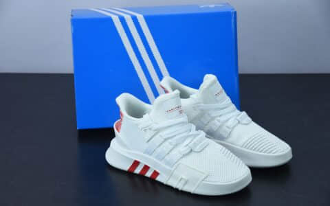 阿迪达斯Adidas EQT BASK ADV支撑者系列白红色透气轻便复古慢跑鞋纯原版本 货号：CQ2992