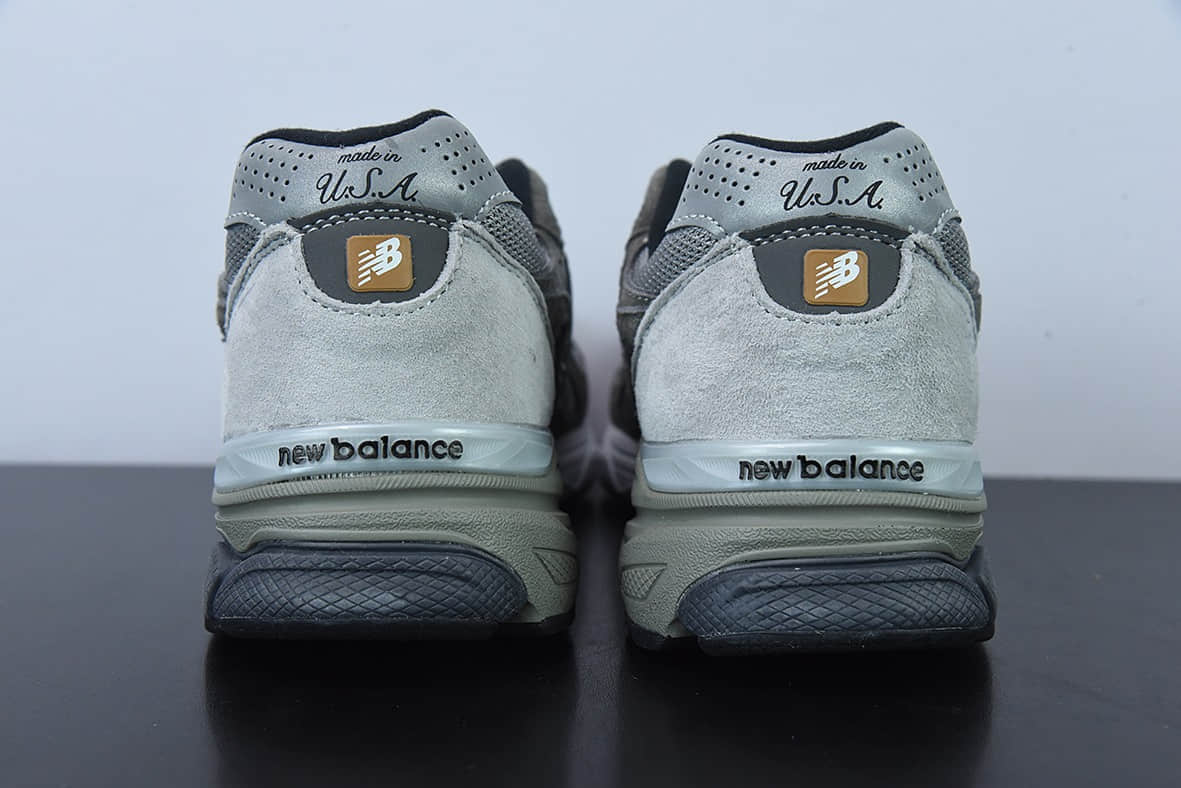 新百伦New Balance NB990系列深灰浅灰黑荧光绿高端美产复古休闲跑步鞋纯原版本 货号： M990MC3