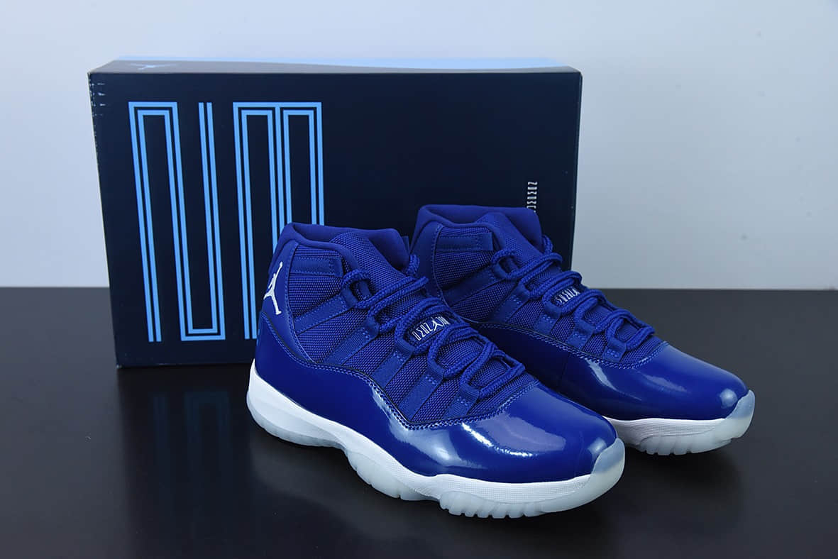 乔丹Air Jordan 11 RetroMidnight Navy White乔丹11代午夜蓝白蓝高帮篮球鞋纯原版本 货号：AT7802-115